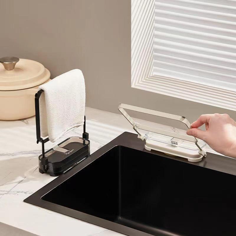 Exclusive Kitchen Sink Filter Rack | Stainless Steel Drain Strainer — Gray Black Silver 100 Pieces — Back View