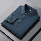 Exclusive Lapel Traceless Ventilation Fashion Fashion Short-sleeved T-shirt Polo Shirt — Black — Size 2XL — Alternate View 13