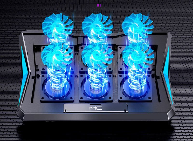 Exclusive Laptop Radiator Foldable Desktop Cooling Base — Black — Detail View