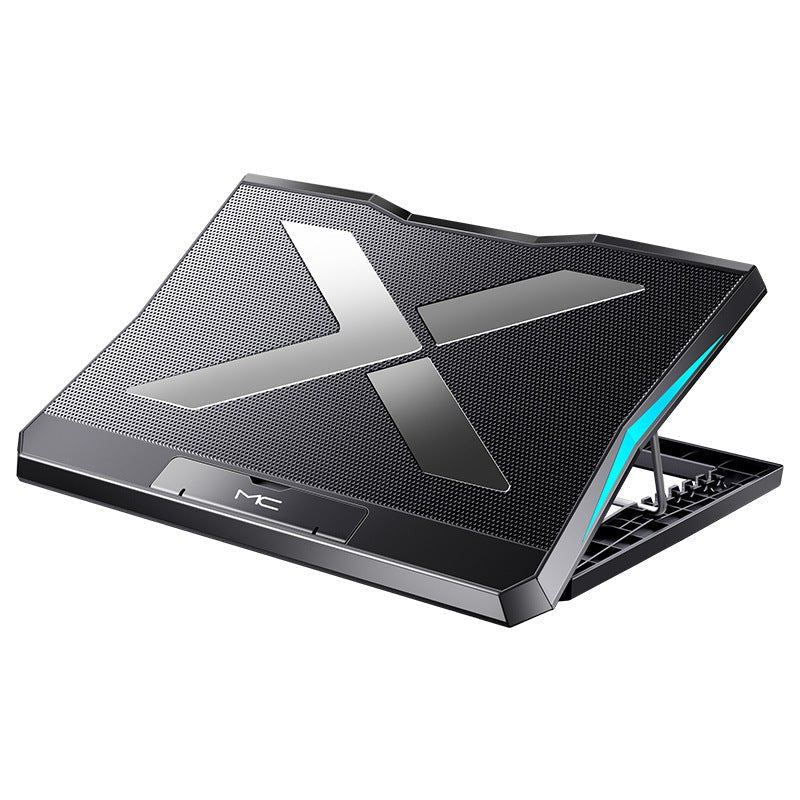 Exclusive Laptop Radiator Foldable Desktop Cooling Base — Black — Back View