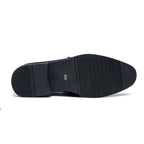 Exclusive Lefu Leather Shoes for Men — Black — Size 38 — Back View