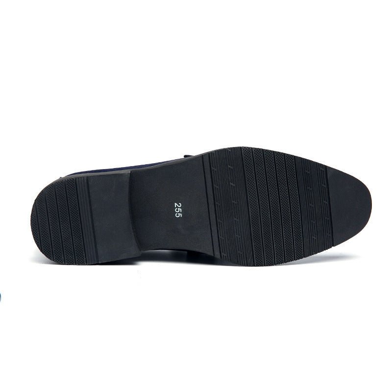 Exclusive Lefu Leather Shoes for Men — Black — Size 38 — Back View