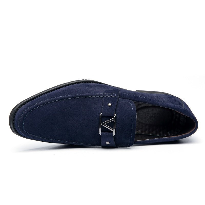 Exclusive Lefu Leather Shoes for Men — Black — Size 38 — Detail View
