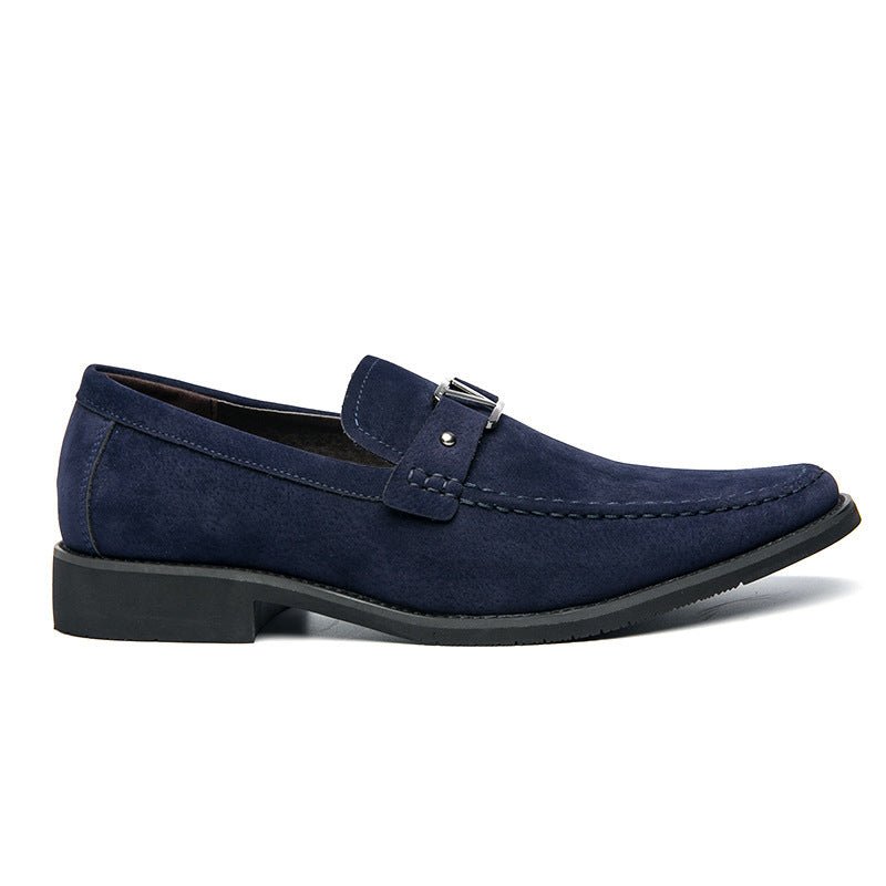 Exclusive Lefu Leather Shoes for Men — Black — Size 38 — Side View