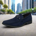 Exclusive Lefu Leather Shoes for Men — Black — Size 38 — Front View