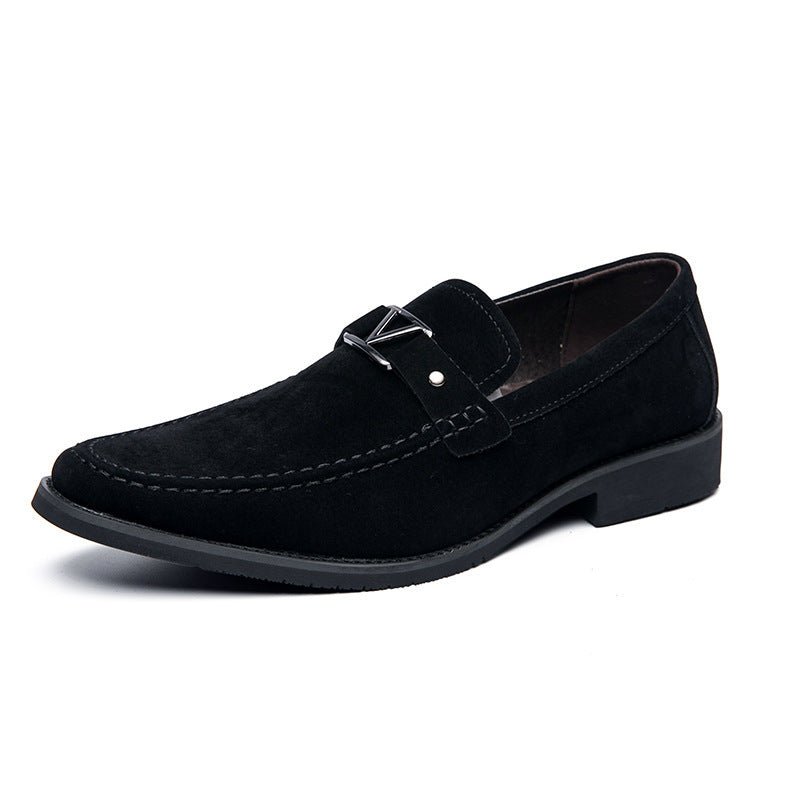 Exclusive Lefu Leather Shoes for Men — Black — Size 38 — Lifestyle View