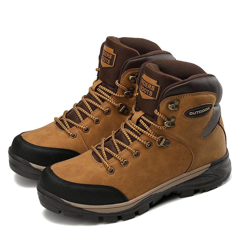 Exclusive Large Size Winter Men's Boots — Black — Size 40 — Back View