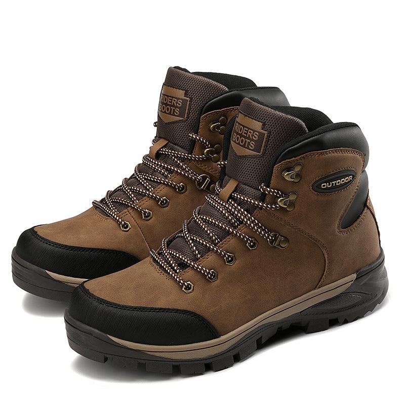 Exclusive Large Size Winter Men's Boots — Black — Size 40 — Top View