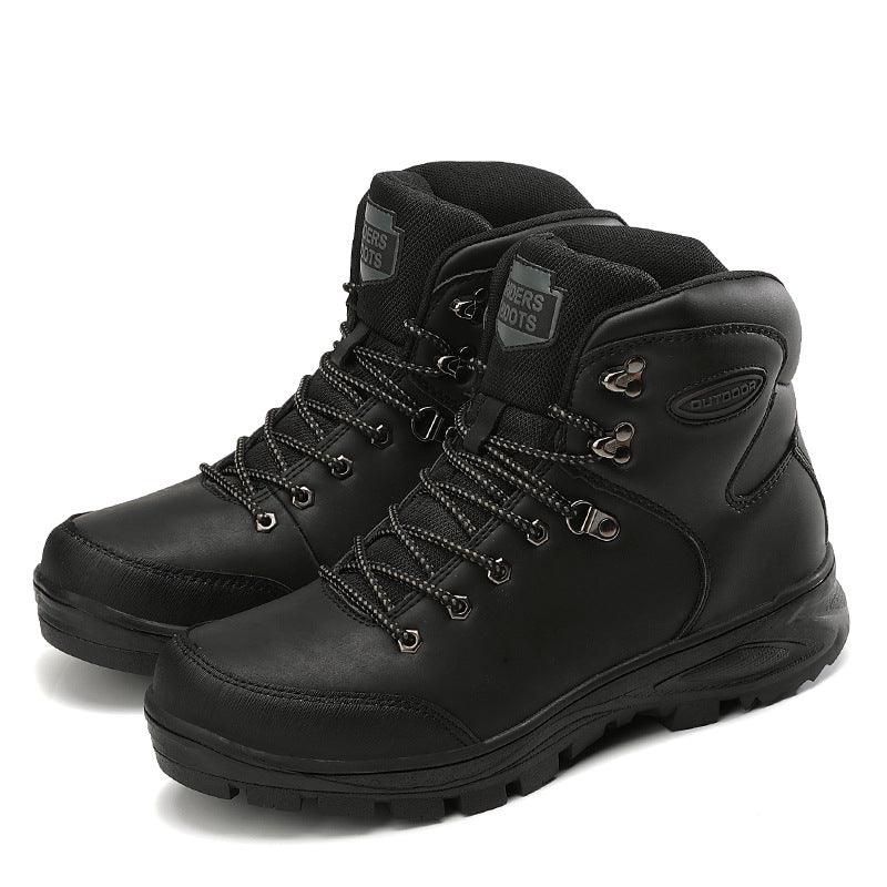 Exclusive Large Size Winter Men's Boots — Black — Size 40 — Side View