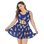 Exclusive Large Skirt One-Piece Dress | Elegant & Flattering Fit — Black — Size 3XL — Back View