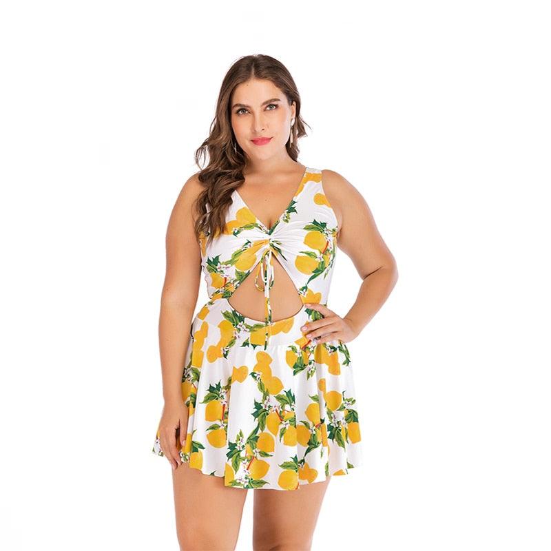 Exclusive Large Skirt One-Piece Dress | Elegant & Flattering Fit — Black — Size 3XL — Lifestyle View