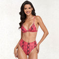 Exclusive Leopard Print Bikini — A — Size L — Front View