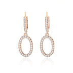 Exclusive Light Luxury Style Ring Ear Clip Women — White Gold Color — Size 925 Silver — Detail View