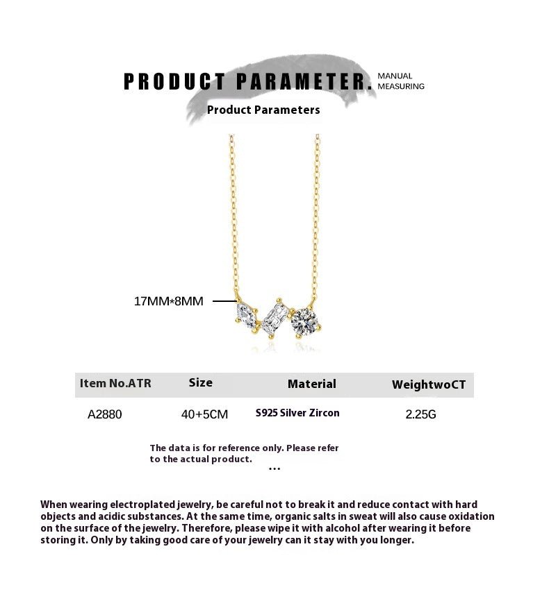 Exclusive Light Luxury Zircon Necklace — White Gold Color — Size 925 Silver — Alternate View 10