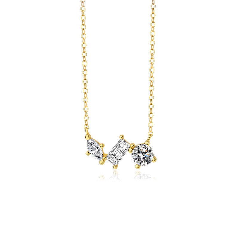 Exclusive Light Luxury Zircon Necklace — White Gold Color — Size 925 Silver — Lifestyle View