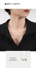 Exclusive Light Luxury Zircon Necklace — White Gold Color — Size 925 Silver — Alternate View 11