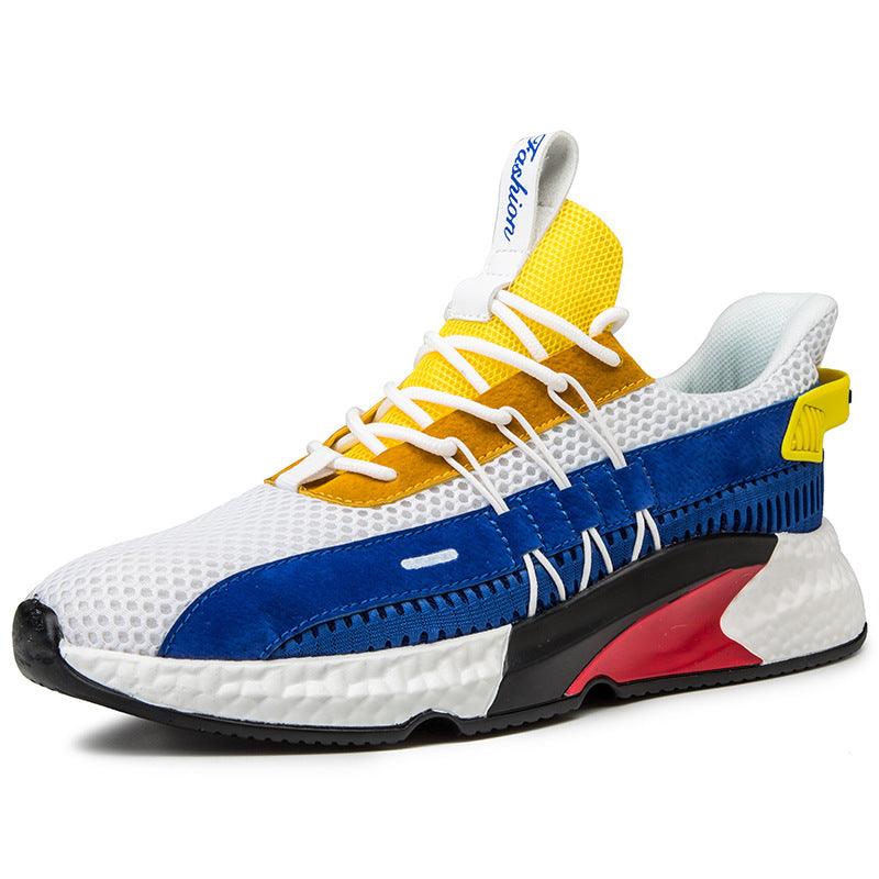 Exclusive Light Men Walking Shoes — Black Blue — Size 39 — Side View