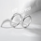 Exclusive Light Reflect Show Surprise Love Pattern — Men's Folding Mouth — Size Adjustable Opening — Back View