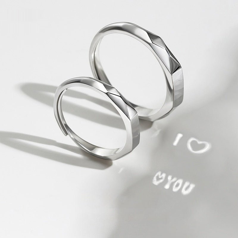 Exclusive Light Reflect Show Surprise Love Pattern — Men's Folding Mouth — Size Adjustable Opening — Side View