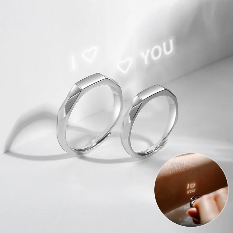 Exclusive Light Reflect Show Surprise Love Pattern — Men's Folding Mouth — Size Adjustable Opening — Front View