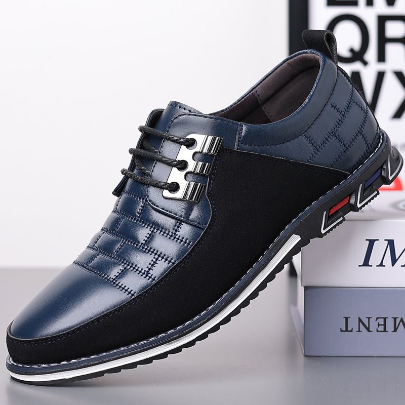 Exclusive Lightweight Men's Leather Lace-Up Shoes | Casual & Stylish — Black — Size 39 — Lifestyle View