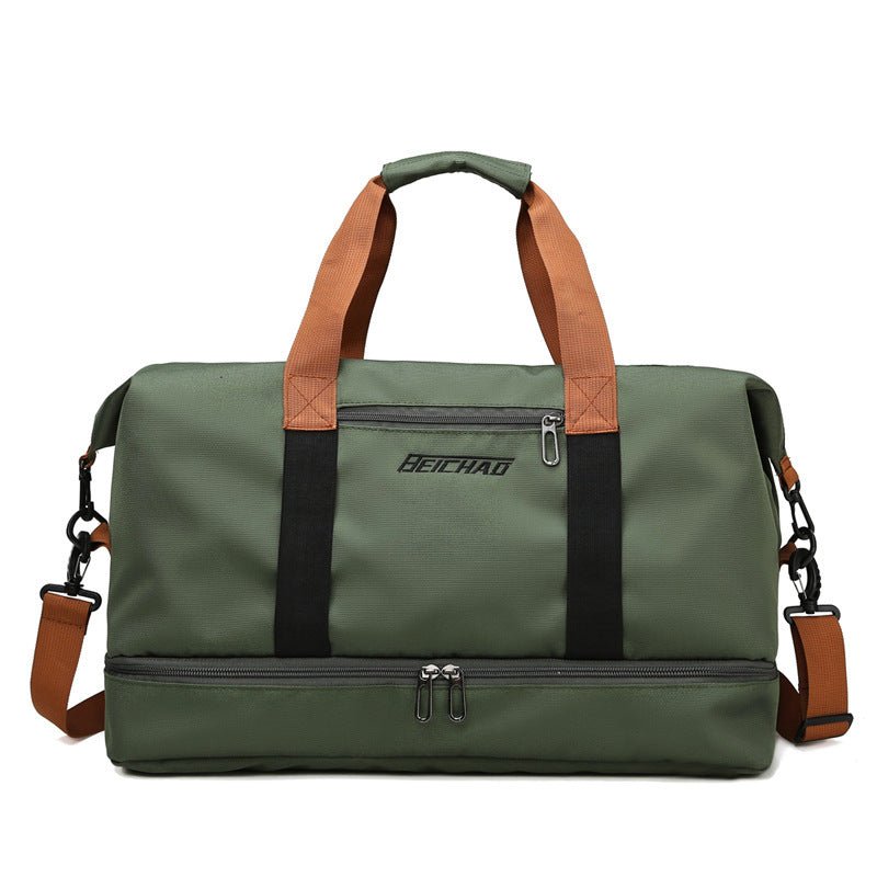 Exclusive Lightweight Dry And Wet Separation Sports Gym Bag — Purple — Side View