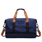 Exclusive Lightweight Dry And Wet Separation Sports Gym Bag — Purple — Back View