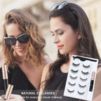 Exclusive Magnetic Eyeliner & False Eyelashes Set — 5pairs — Size natural — Top View