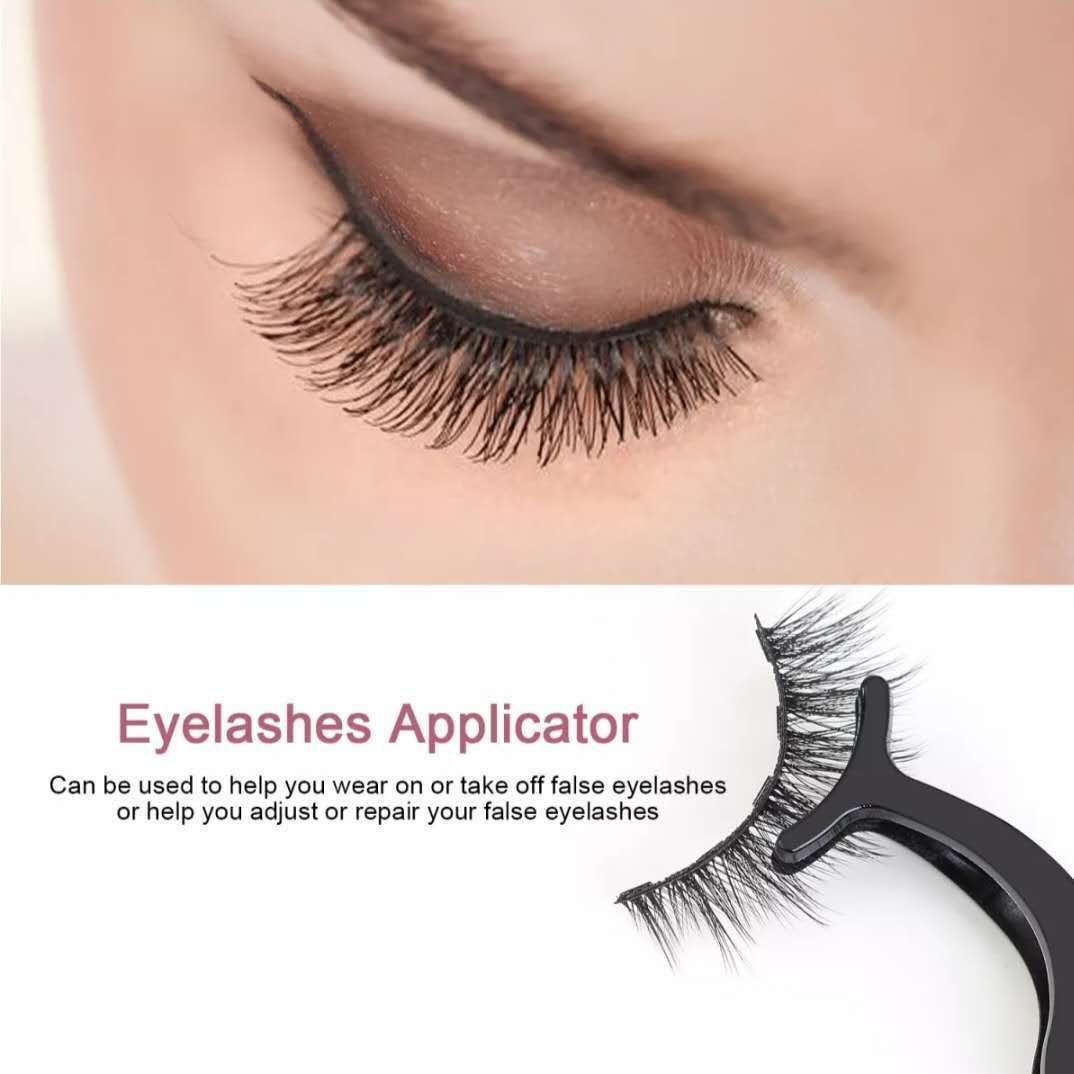 Exclusive Magnetic Eyeliner & False Eyelashes Set — 5pairs — Size natural — Back View