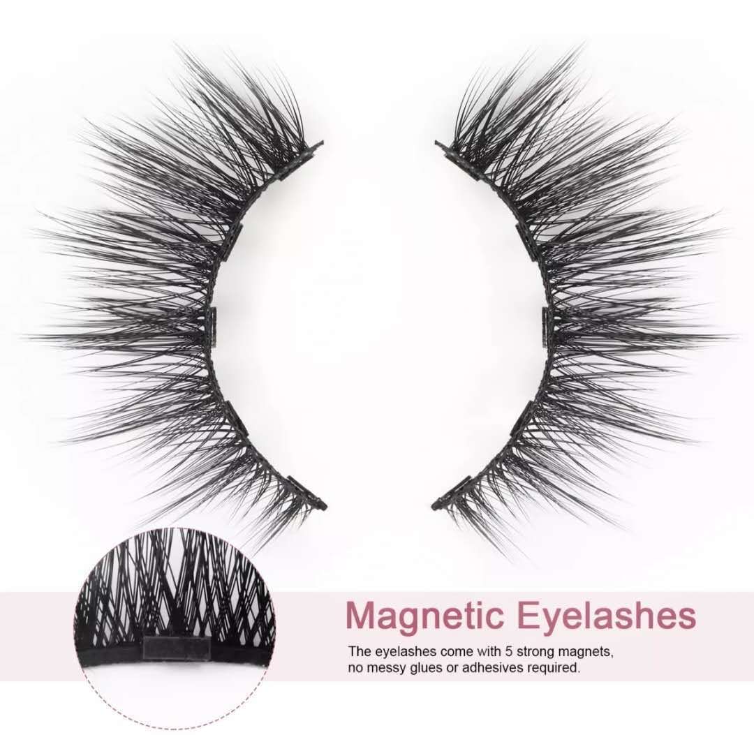 Exclusive Magnetic Eyeliner & False Eyelashes Set — 5pairs — Size natural — Detail View