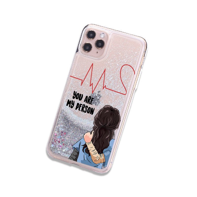Exclusive Liquid Quicksand Mobile Phone Case — 3 style — Size 6 7 8 — Back View