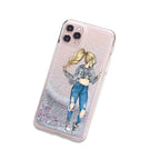 Exclusive Liquid Quicksand Mobile Phone Case — 3 style — Size 6 7 8 — Side View