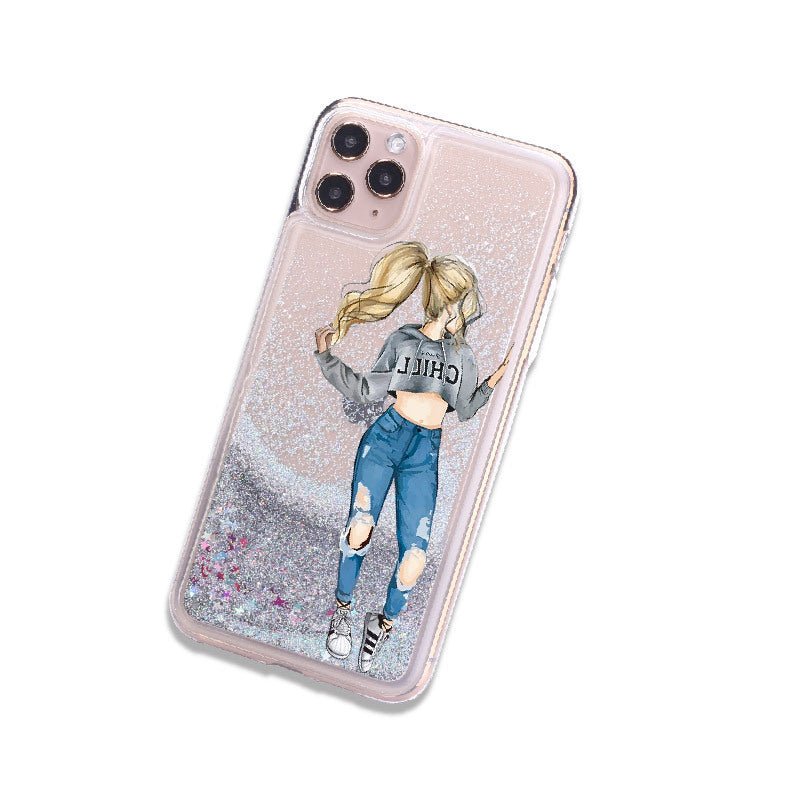 Exclusive Liquid Quicksand Mobile Phone Case — 3 style — Size 6 7 8 — Side View