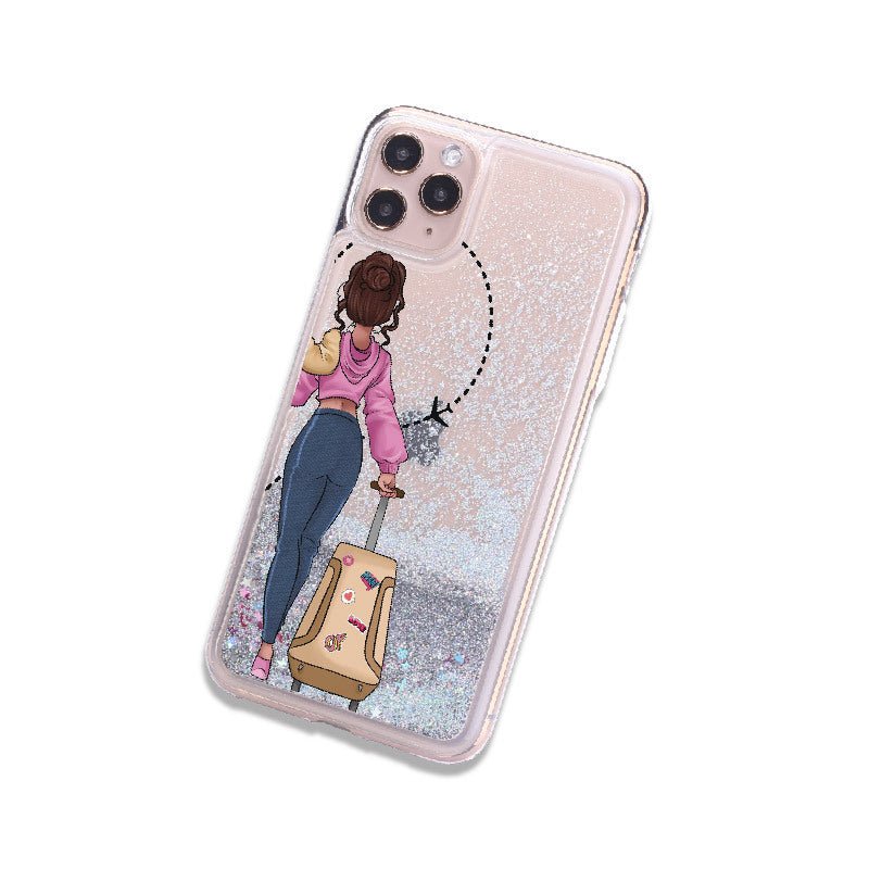Exclusive Liquid Quicksand Mobile Phone Case — 3 style — Size 6 7 8 — Top View