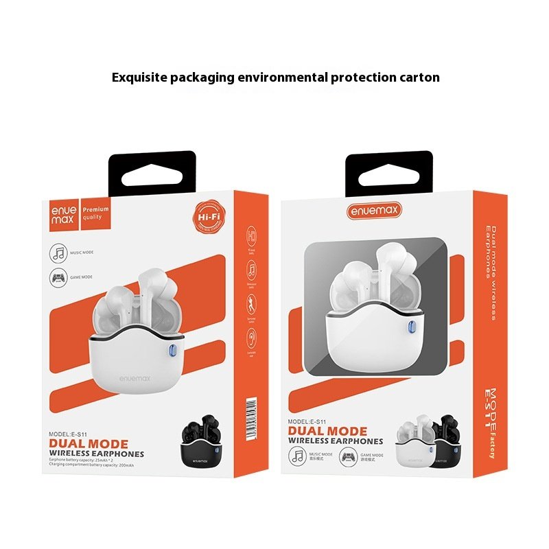 Exclusive Long Endurance Wireless Headset — White Boxed — Top View