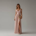 Exclusive Long Floor-Length Greek Style Pleated Dress | Elegant & Timeless — Blue — Size L — Alternate View 7