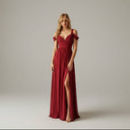 Exclusive Long Floor-Length Greek Style Pleated Dress | Elegant & Timeless — Blue — Size L — Lifestyle View