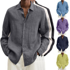 Exclusive Long Sleeve Lapel Shirt | Timeless & Versatile Style — Army Green — Size 5XL — Front View