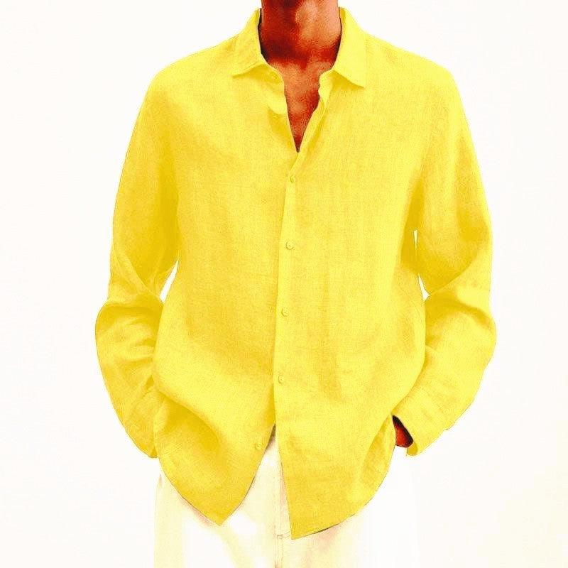 Exclusive Long Sleeve Lapel Shirt | Timeless & Versatile Style — Army Green — Size 5XL — Alternate View 13