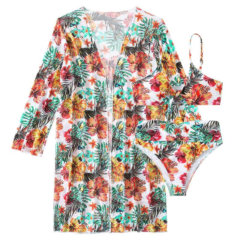 Exclusive Long Sleeved Blouse Three Piece Suit — Fluorescein — Size 2XL — Alternate View 8