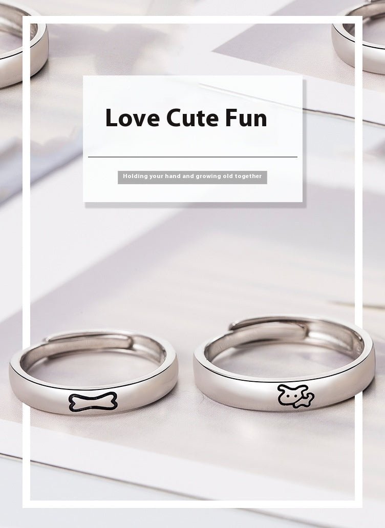 Exclusive Love Couple Ring — Love Style Man's Ring — Size Adjustable Opening — Alternate View 12