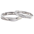Exclusive Love Couple Ring — Love Style Man's Ring — Size Adjustable Opening — Side View