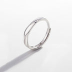 Exclusive Love Couple Ring — Love Style Man's Ring — Size Adjustable Opening — Back View