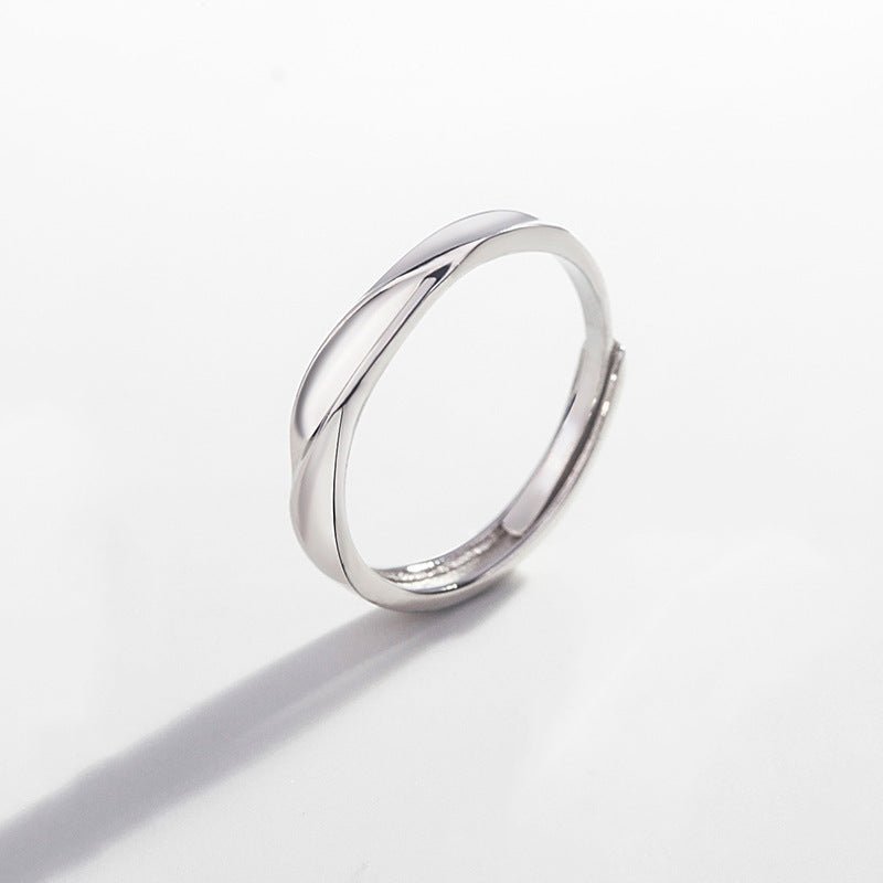 Exclusive Love Couple Ring — Love Style Man's Ring — Size Adjustable Opening — Back View