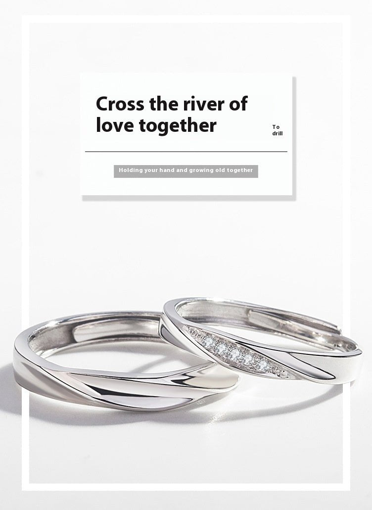 Exclusive Love Couple Ring — Love Style Man's Ring — Size Adjustable Opening — Alternate View 9