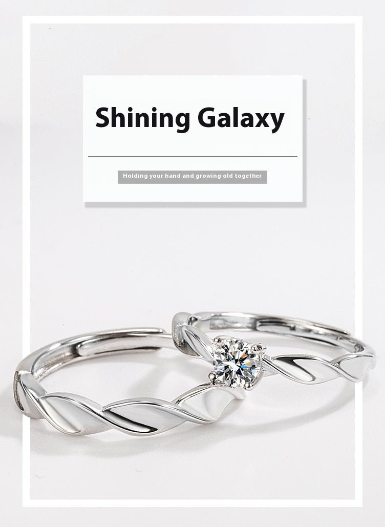 Exclusive Love Couple Ring — Love Style Man's Ring — Size Adjustable Opening — Alternate View 11
