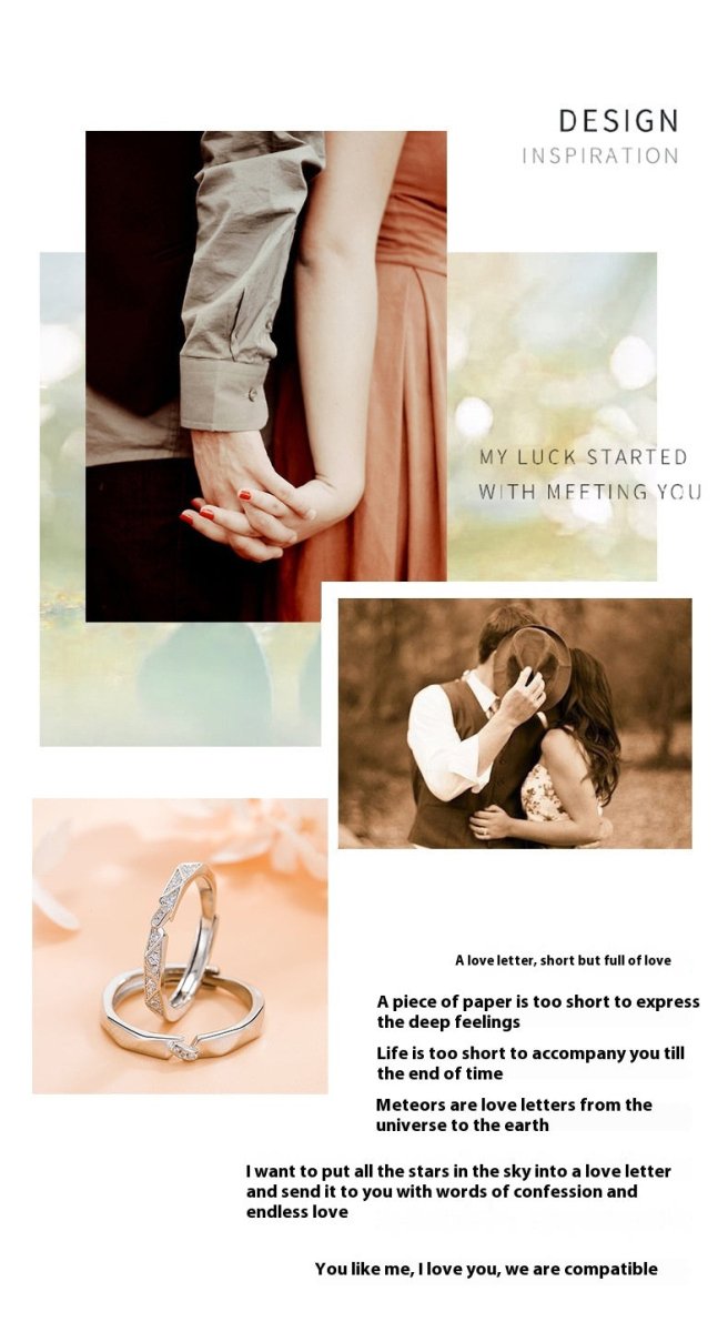 Exclusive Love Couple Ring — Love Style Man's Ring — Size Adjustable Opening — Alternate View 8