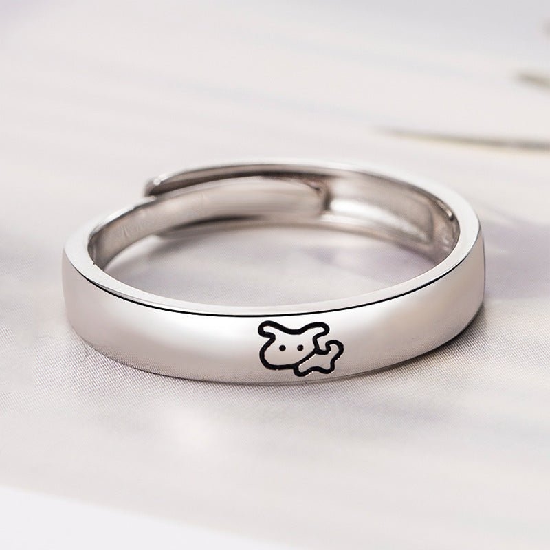Exclusive Love Couple Ring — Love Style Man's Ring — Size Adjustable Opening — Detail View