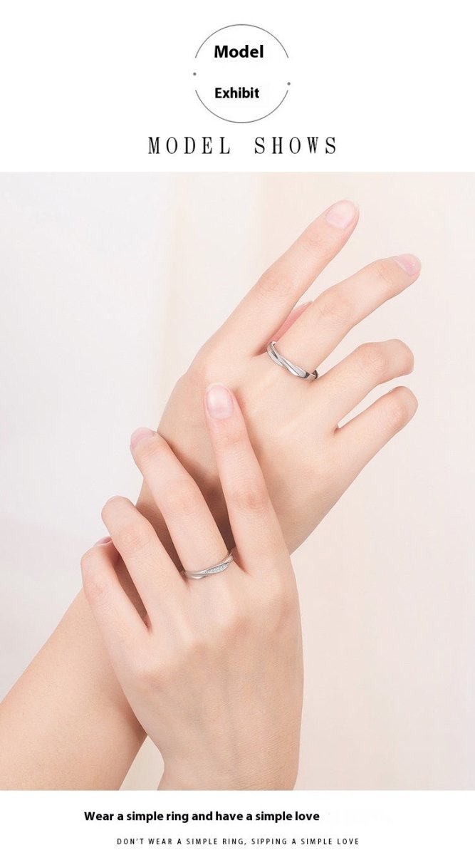 Exclusive Love Couple Ring — Love Style Man's Ring — Size Adjustable Opening — Alternate View 10
