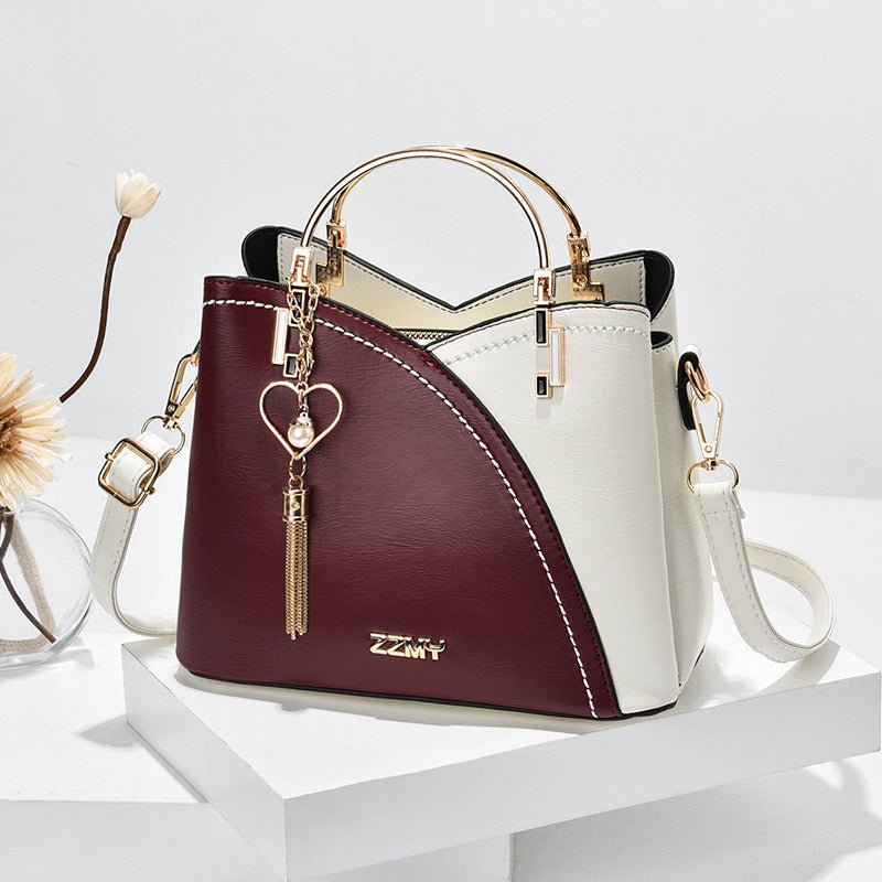 Exclusive Love Tassel Decor Crossbody Bags — Black — Back View
